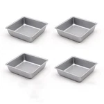 Astra Gourmet Flunyina Inches Non-stick Square Cake Pans Set 4INCH, Silver. Fixed Price $12.99.