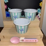 New Dolly Parton Mint Green Ice Cream Cups W/ 4 Matching Spoons Set Nwt. Fixed Price $24.99.
