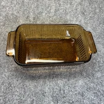Anchor Hocking Amber Glass Baking Dish 1409 Qt Oven Proof 5X6. Fixed Price $14.99.