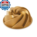 Nordic Heritage Bundt Pan, 6-CUP, Gold Heavy Cast Aluminum Bakeware. Fixed Price $58.74.