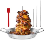 Bbq Vertical Skewer Pan Stainless Steel Gyro Spit Shawarma Stand For Oven,. Fixed Price $47.67.