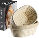 Bread Banneton Proofing Basket Set 2 Oval 10X6 Inch Sourdough Rising. Fixed Price $29.19.