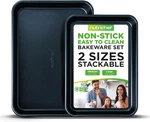 Nutrichef Non-stick Cookie Sheet Baking Pans, 2-PIECE Oven Trays W/ Super. Fixed Price $25.39.