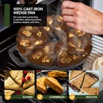 Classic Cast Iron Wedge Pan, Non-stick Cornbread Skillet With Easy Transport Han. Fixed Price $43.09.