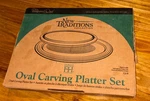 Pampered Chef New Traditions Collection Oval Carving Platter Set 1319 Box. Fixed Price $20.99.