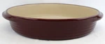 #1336 Pampered Chef Stoneware Large Round Baker 11.25" Casserole Cranberry. Fixed Price $27.99.