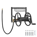 Wall Mounted Garden Hose Reel 125FT 5/8 Holder Brass Fitting & Basket. Fixed Price $69.99.