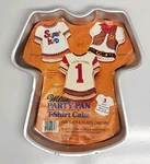 Vintage 1979 Wilton T-shirt Sports Team Jersey Party Cake Pan Mold #502-5617. Fixed Price $29.95.