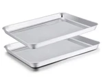 Teamfar Baking Sheet Set Of 2, Pans Tray Cookie 16INCH, Silver. Fixed Price $30.29.