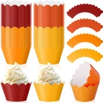 100 Pcs Fall Color Cupcake Liner Pastel Paper Wrappers Scalloped Baki.... Fixed Price $19.04.