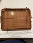 Gotham Steel Crisper Tray Set Titanium Ceramic Copper Oven Safe Dishwasher. Fixed Price $29.99.