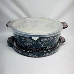 Temptations Pc Casserole Set Tara Floral Design Hand Painted-crafted 9"DX3.5"H. Fixed Price $65.99.
