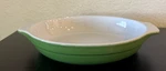 Emile Henry France Au Gratin 8.75" X 6.75" Forest Green Baking Dish Handle #306. Fixed Price $19.99.