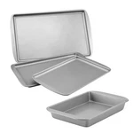 Farberware Nonstick Bakeware Cookie Pan And Cake Set, 4-PIECE, Gray. Fixed Price $45.49.