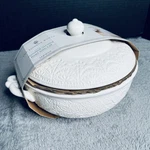Pioneer Woman Vintage Lace Stoneware Serving Bowl Lid Handles Casserole (cr). Fixed Price $39.00.