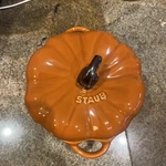 Staub Ceramic Pumpkin Petite Cocoettes 24OZ .75QT Burnt Orange. Fixed Price $49.99.