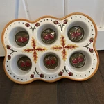Temptations By Tara Fall Harvest 6 Cupcake Muffin Pan Bakeware Acorn Leaves. Fixed Price $30.00.