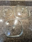 Vintage Pyrex Casserole Lids P-10-C-1 , P-12-C 623-C A-13 Lot Of. Fixed Price $40.00.