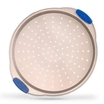 Nutrichef Non-stick Pizza Pan Deluxe Nonstick Gold Coating Inside & Outside. Fixed Price $27.99.