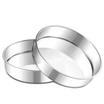 E-far 9 Round Cake Pan, 2-PIECE Stainless Steel Inch, Silver. Fixed Price $33.93.