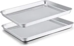 Teamfar Baking Sheet Set Of 2, Pans Tray Cookie 16INCH, Silver. Fixed Price $33.98.