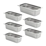 Hecmac 6 Pack Anti-jam Hotel Pans, 1/3 Size 4 Inch Deep, Commercial Stainless.... Fixed Price $91.89.