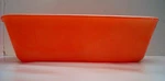 Vintage Glasbake Coral Orange Bread Loaf Pan Glass 1/2 Quart J522 -18. Fixed Price $26.99.