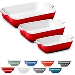 Rossallini Stoneware Casserole Dish Bakeware Set Of 3 Rectangular Dinnerwar.... Fixed Price $166.46.