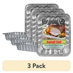 3-PACK Aluminum Foil Rectangular Roaster Pans Disposable Baking 11.75 X. Fixed Price $19.08.