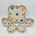 Temptations Easter Platter With 4 Small Dishes Eggs. Fixed Price $39.95.