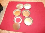 Pampered Chef 4" Mini Tart Pans #1548 (set Of 6) Removeable Bottom - New. Fixed Price $10.00.