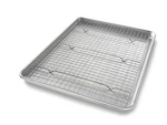 Usa Pan Bakeware Half Sheet Baking And Bakeable Nonstick Cooling Rack.... Fixed Price $58.82.