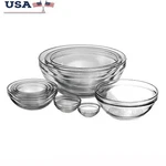 10 Piece Glass Mixing Bowl Set Nesting Durable Oven Dishwasher Safe Kitchen Prep. Fixed Price $40.32.
