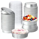 120 Pcs 8 Oz Disposable Mini Pie Tins With Lids Aluminum Ramekins Foil Pa.... Fixed Price $61.87.