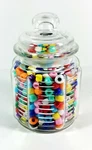 Candy Jar 8OZ Glass With Airtight Lid Collectible Container Kitchen Decor 0103. Fixed Price $15.00.
