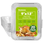 Demiwise Thickened 20 Pack Heavy Duty Aluminum Pans, 9X13 Foil .... Fixed Price $33.16.