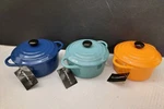 Set Of 3 Creative Co-op Stoneware Mini Baker Serving Dishes Microwave/oven Safe. Fixed Price $32.00.