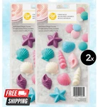 Wilton Seashell Candy Mold 2-PACK 11-CAVITY Chocolate Mould Free Shipping. Fixed Price $15.99.