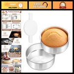 8" Round Cake Pan Set Of 2 - Stainless Steel Bakeware With 90 Pcs Parchment Pape. Fixed Price $33.99.