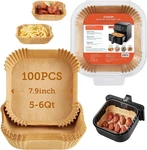 Cosori Air Fryer Liners, 100 Pcs Square Disposable Paper Non-stick Silic. Fixed Price $23.26.