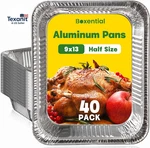 9X13 Aluminum Pans 40 Pack , Extra Heavy Duty Half Size Disposable Foi. Fixed Price $51.07.