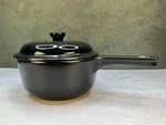 Xtrema 2.5 Qt Black Ceramic Saucepan W/ Lid Stovetop Oven Microwave. Fixed Price $69.99.