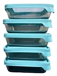 10PC New Anchor Hocking Glass Food Trueseal 6 Cup Storage Containers Mineral Blu. Fixed Price $69.99.