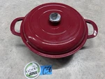 Sur La Table Enameled Red Cast Iron Cookware Heavy-duty Pan. Fixed Price $95.69.