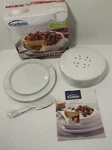 Cheese Baker By Trudeau, 3 Piece Set W/recipes, Stoneware Lid & Plate Spreader,. Fixed Price $37.99.