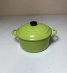 Creative Co-op Mini Stoneware Dutch Oven Casserole Green 6.5. Fixed Price $12.50.