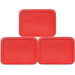 Pyrex 7210-PC Red Rectangle Plastic Storage Replacement Lid Cover (3-PACK). Fixed Price $12.99.