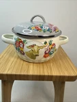 The Pioneer Woman Sweet Romance 1.05 Qt. Enameled Mini Dutch Oven W/ Lid Cottage. Fixed Price $18.00.