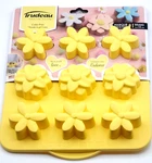 Trudeau 9 Cavity Silicone Flower Cake Pan Bake Ware Chocolate Mold Yellow.new. Fixed Price $14.75.