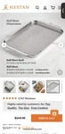 Hestan Provisions 2X Half Sheet Pans And Racks. Stainless Steel. Fixed Price $200.00.